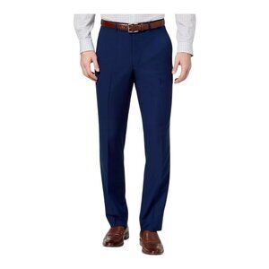 Kenneth Cole Reaction Men’s Slim Fit Dress Pants 37/32 Blue Navy Solid NWT
